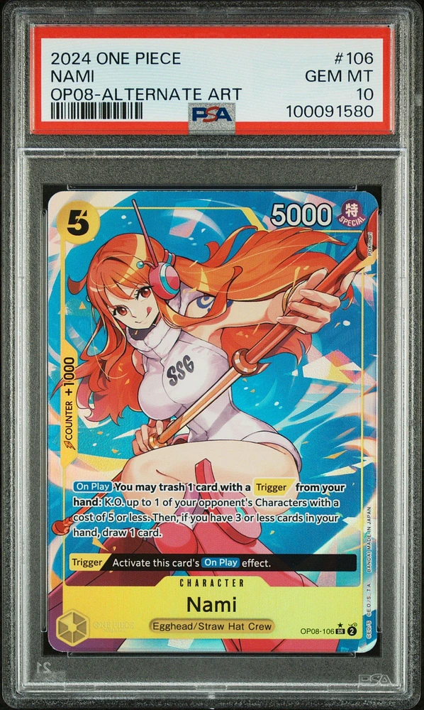 2024 One Piece Two Legends 106 Nami Alternate Art PSA 10