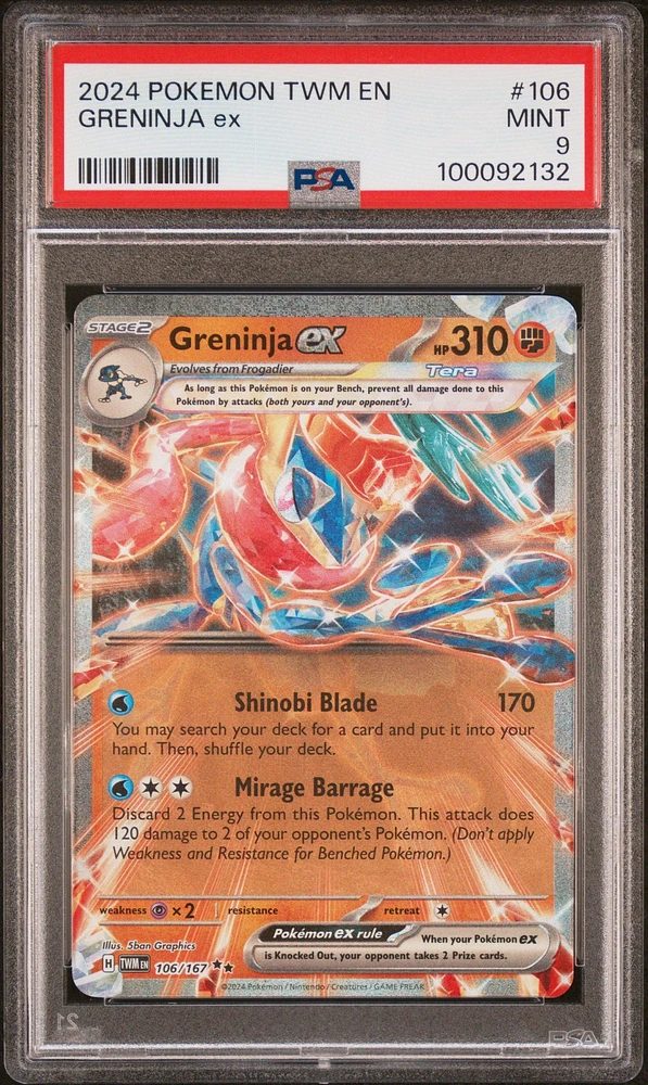 2024 Pokemon Twm En-twilight Masquerade Greninja Ex PSA