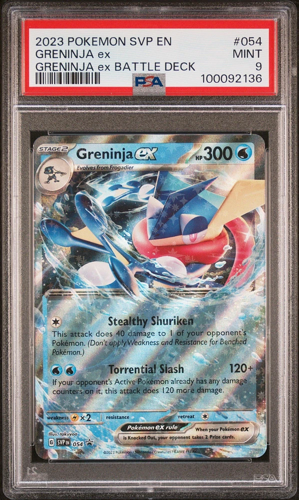 2023 Pokemon Svp En-sv Black Star Promo 054 Greninja Ex Greninja Ex Battle Deck PSA 9