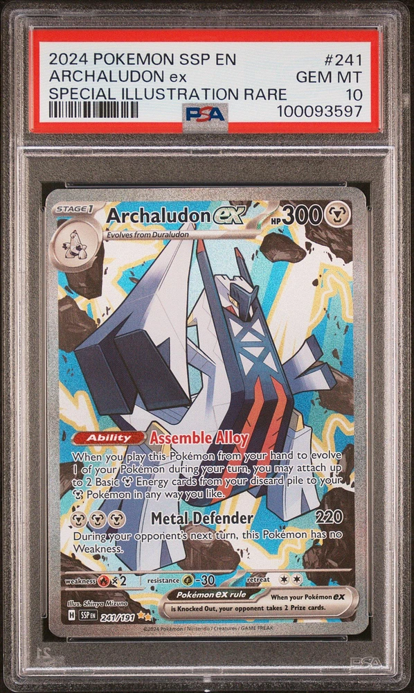 2024 Pokemon Ssp En-surging Sparks 241 Archaludon Ex Special Illustration Rare PSA