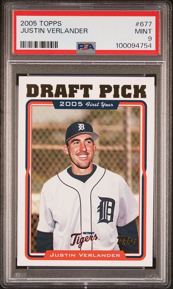 2005 Topps 677 Justin Verlander PSA 9
