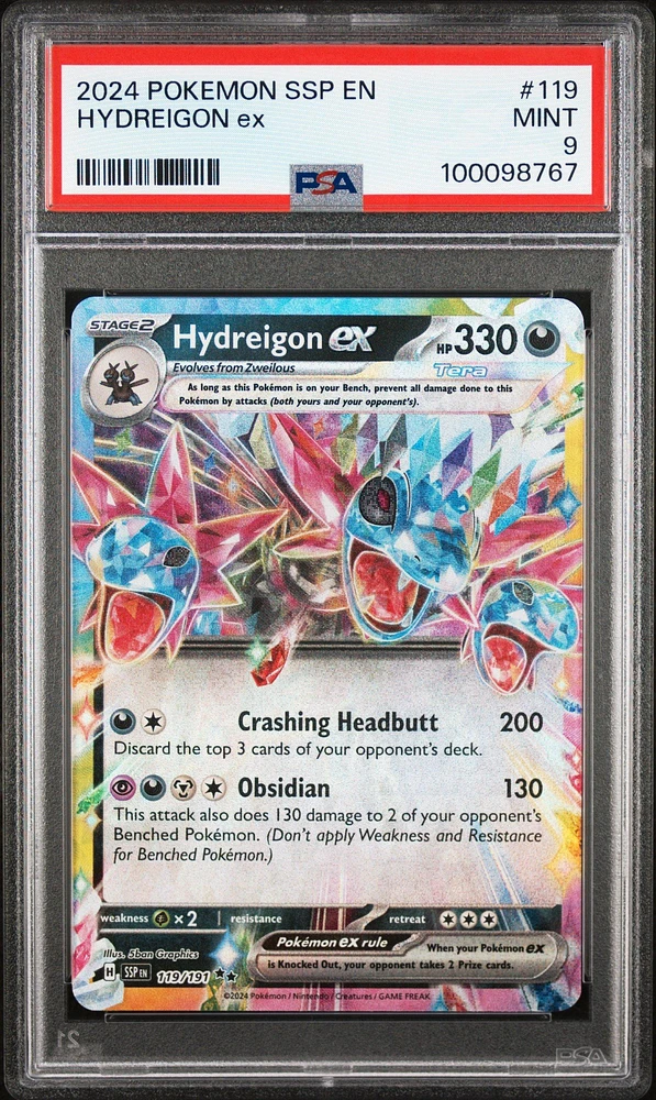 2024 Pokemon Ssp En-surging Sparks 119 Hydreigon Ex PSA
