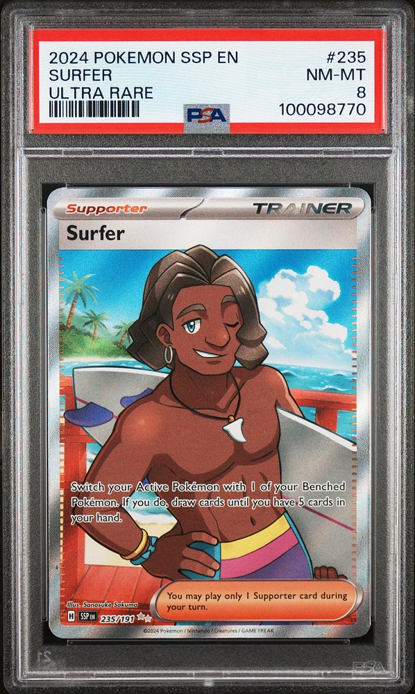 2024 Pokemon Ssp En-surging Sparks 235 Surfer Ultra Rare PSA