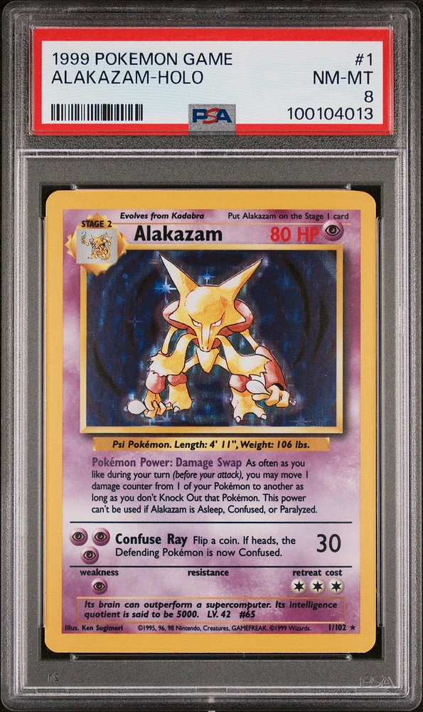 1999 Pokemon Game 1 Alakazam-holo PSA