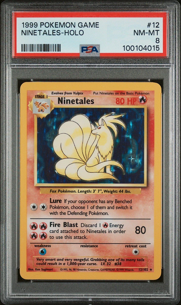 1999 Pokemon Game 12 Ninetales-holo PSA