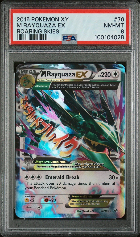 2015 Pokemon Xy Roaring Skies Rayquaza Ex PSA