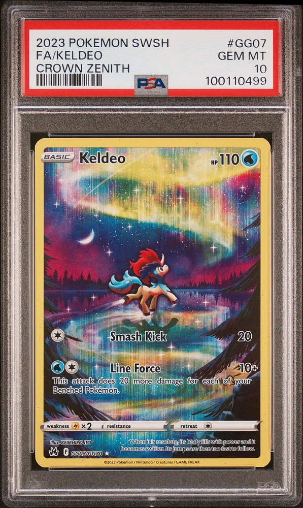 2023 Pokemon Sword And Shield Crown Zenith Gg07 Full Art/keldeo PSA
