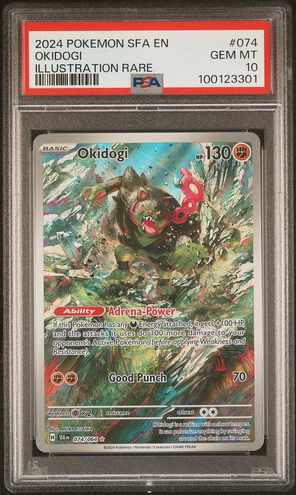 2024 Pokemon Sfa En-shrouded Fable 074 Okidogi Illustration Rare PSA