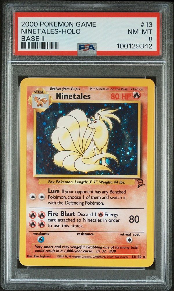 2000 Pokemon Game Base Ii 13 Ninetales-holo PSA