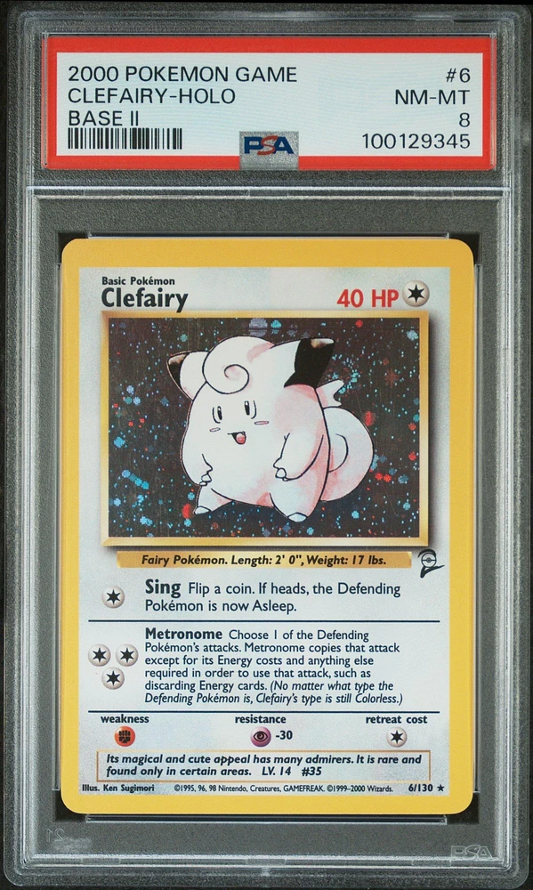 2000 Pokemon Game Base Ii 6 Clefairy-holo PSA