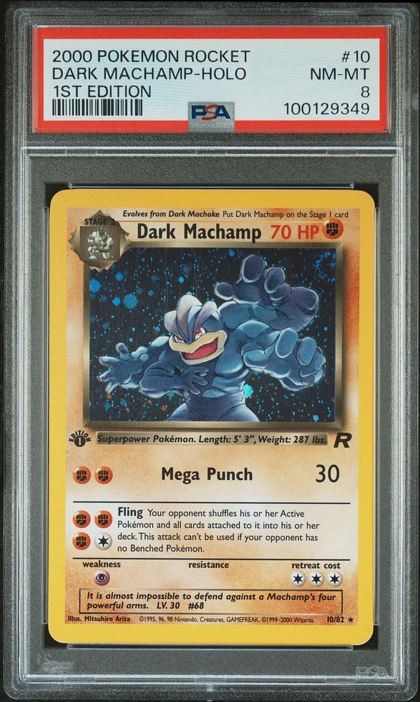 2000 Pokemon Rocket 10 Dark Machamp-holo 1st Edition PSA