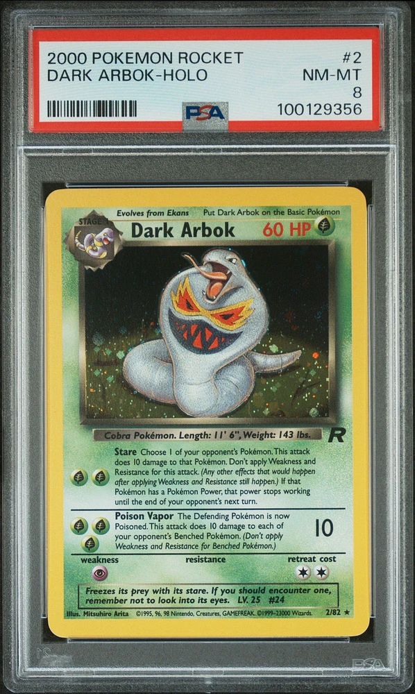 2000 Pokemon Rocket 2 Dark Arbok-holo PSA