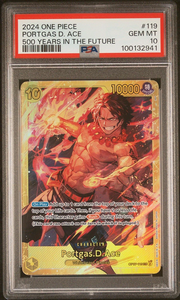 2024 One Piece 500 Years In The Future 119 Portgas D. Ace PSA 10