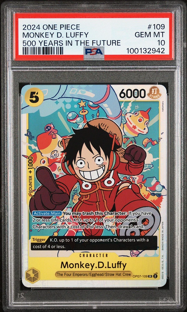 2024 One Piece 500 Years In The Future 109 Monkey D. Luffy PSA 10