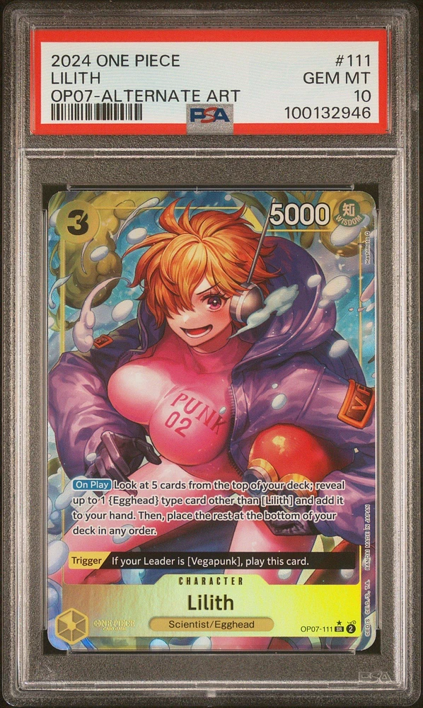 2024 One Piece 500 Years In The Future 111 Lilith Alternate Art PSA 10