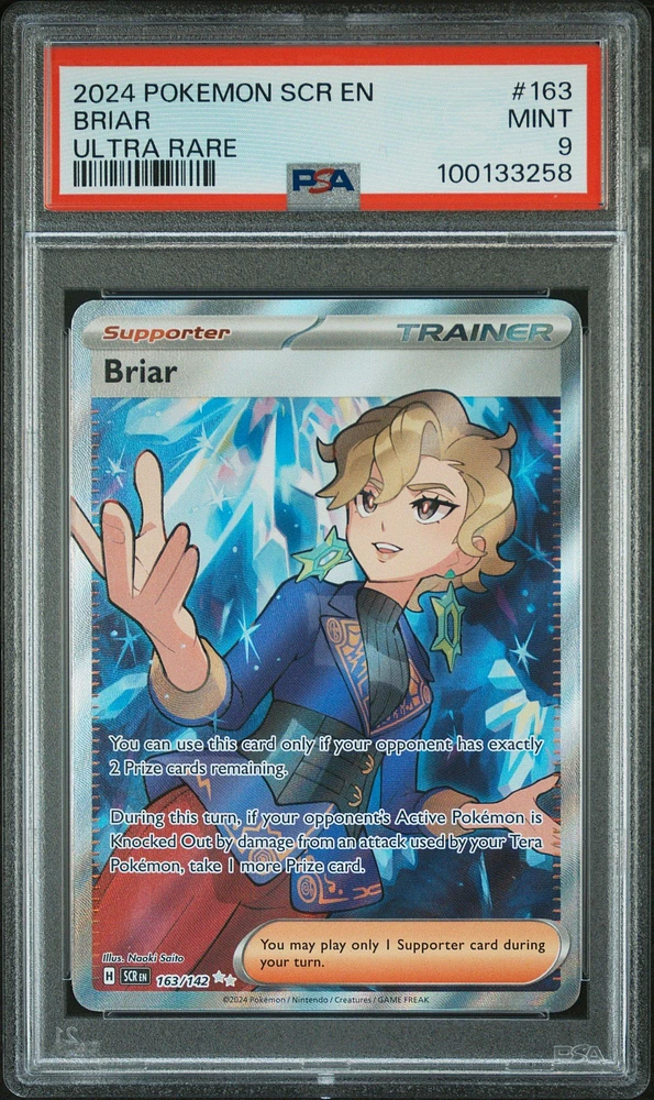 2024 Pokemon Scr En-stellar Crown 163 Briar Ultra Rare PSA