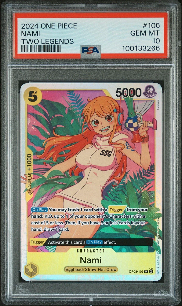 2024 One Piece Two Legends 106 Nami PSA 10