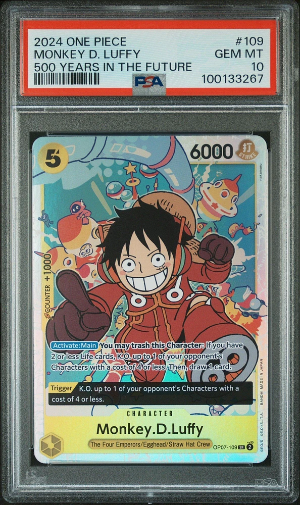 2024 One Piece 500 Years In The Future 109 Monkey D. Luffy PSA 10