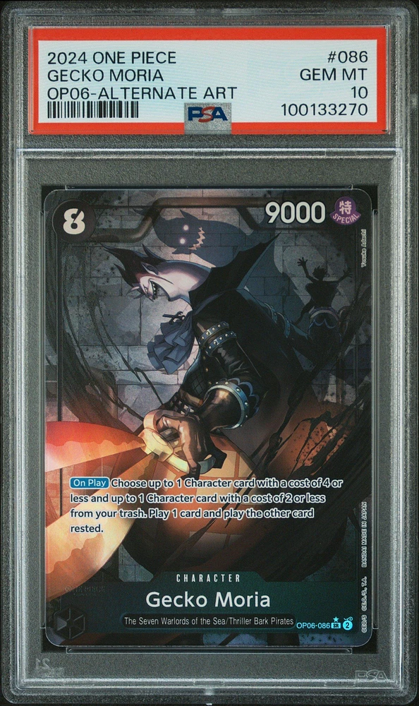 2024 One Piece Wings Of The Captain Gecko Moria Alternate Art PSA 10