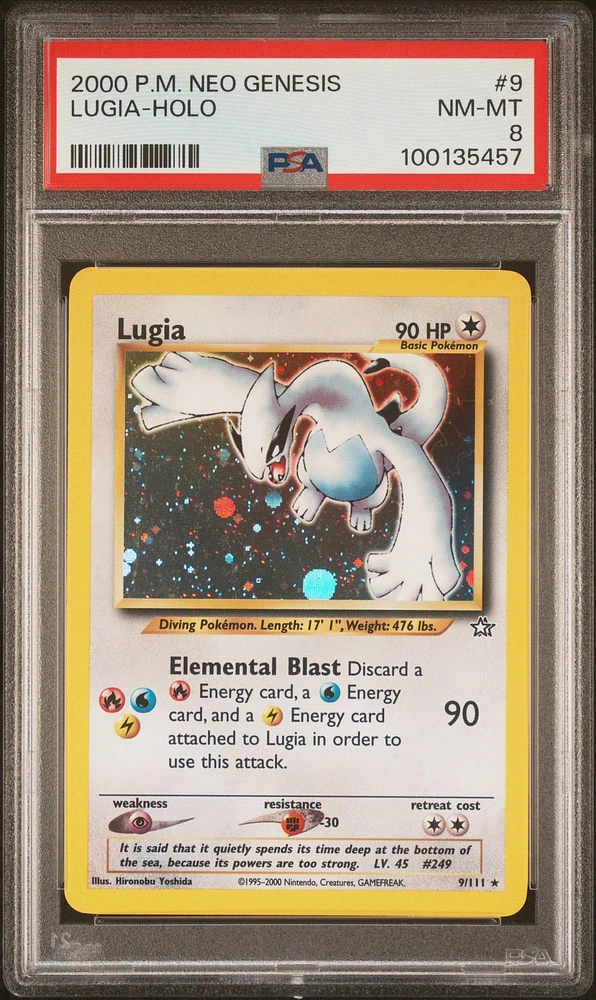 2000 Pokemon Neo Genesis 9 Lugia-holo PSA