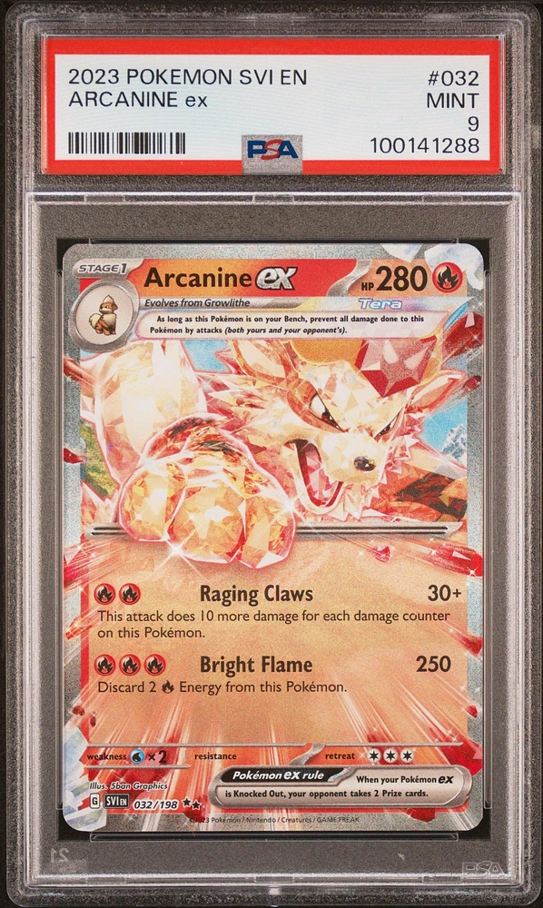 2023 Pokemon Svi En-scarlet & Violet 032 Arcanine Ex PSA