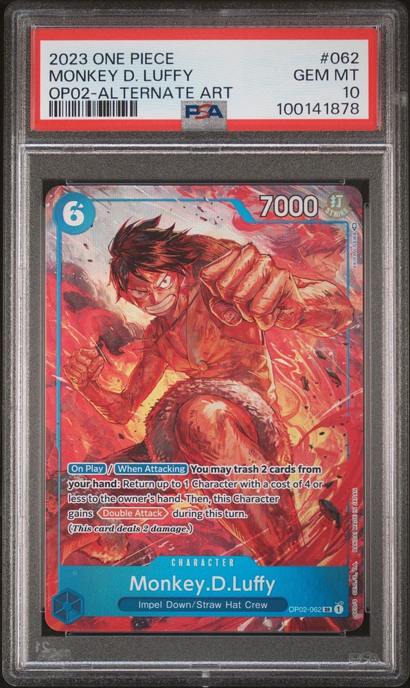 2023 One Piece Paramount War Monkey D. Luffy Alternate Art PSA 10