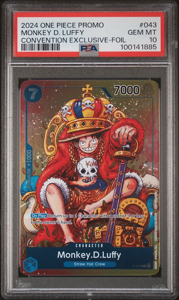 2024 One Piece Promos 043 Monkey D. Luffy Convention Exclusive-foil PSA 10
