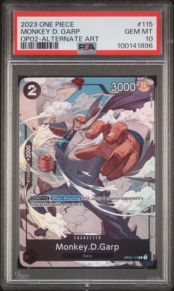 2023 One Piece Paramount War 115 Monkey D. Garp Alternate Art PSA 10