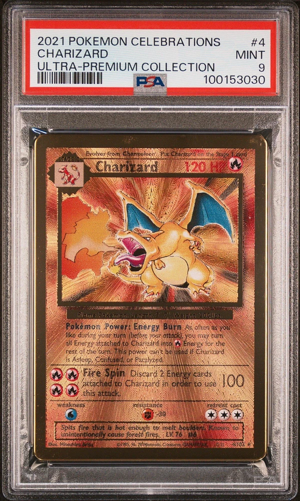 2021 Pokemon Celebrations Ultra-premium Collection 4 Charizard PSA