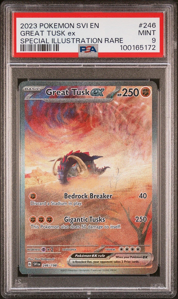 2023 Pokemon Svi En-scarlet & Violet 246 Great Tusk Ex Special Illustration Rare PSA