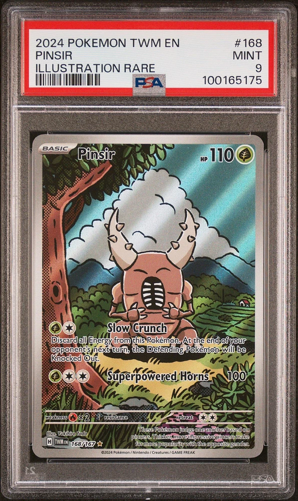 2024 Pokemon Twm En-twilight Masquerade 168 Pinsir Illustration Rare PSA