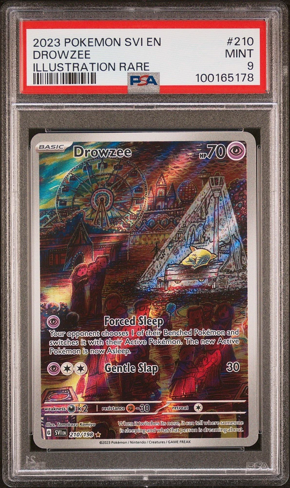 2023 Pokemon Svi En-scarlet & Violet 210 Drowzee Illustration Rare PSA