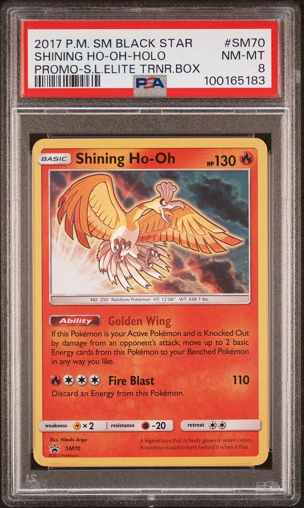 2017 Pokemon Sm Black Star Promo Sm70 Shining Ho-oh-holo Shining Legends Elite Trainer Box PSA
