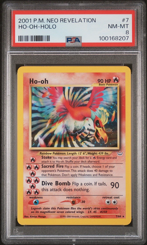 2001 Pokemon Neo Revelation 7 Ho-oh-holo PSA