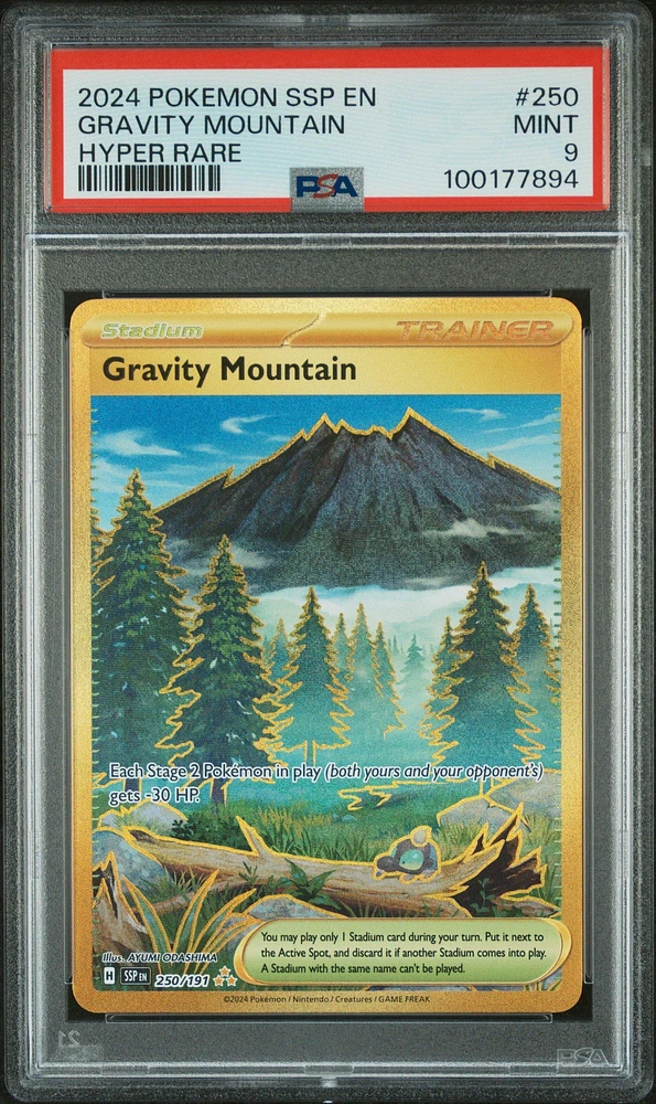 2024 Pokemon Ssp En-surging Sparks 250 Gravity Mountain Hyper Rare PSA