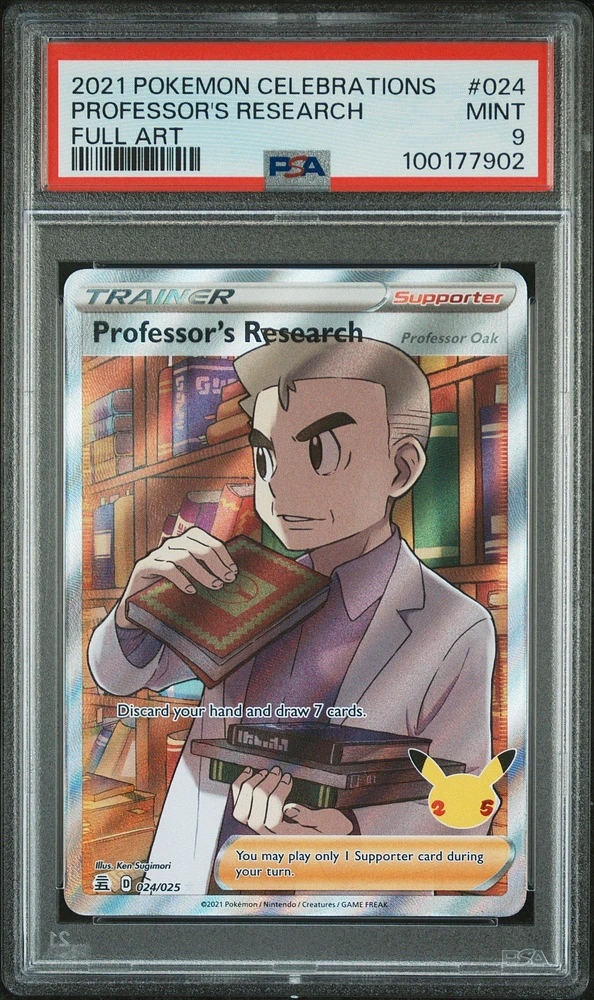 2021 Pokemon Celebrations 024 Full Art/professor's Research PSA