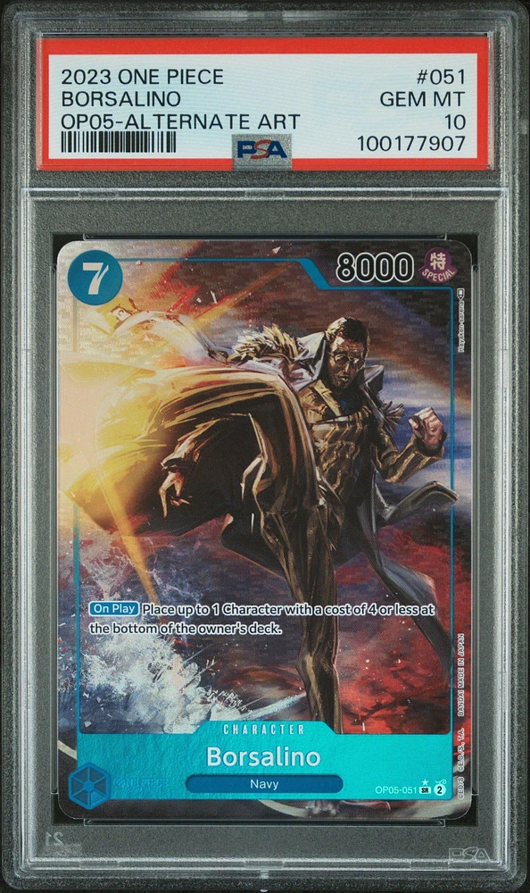 2023 One Piece Awakening Of The New Era 051 Borsalino Alternate Art PSA 10