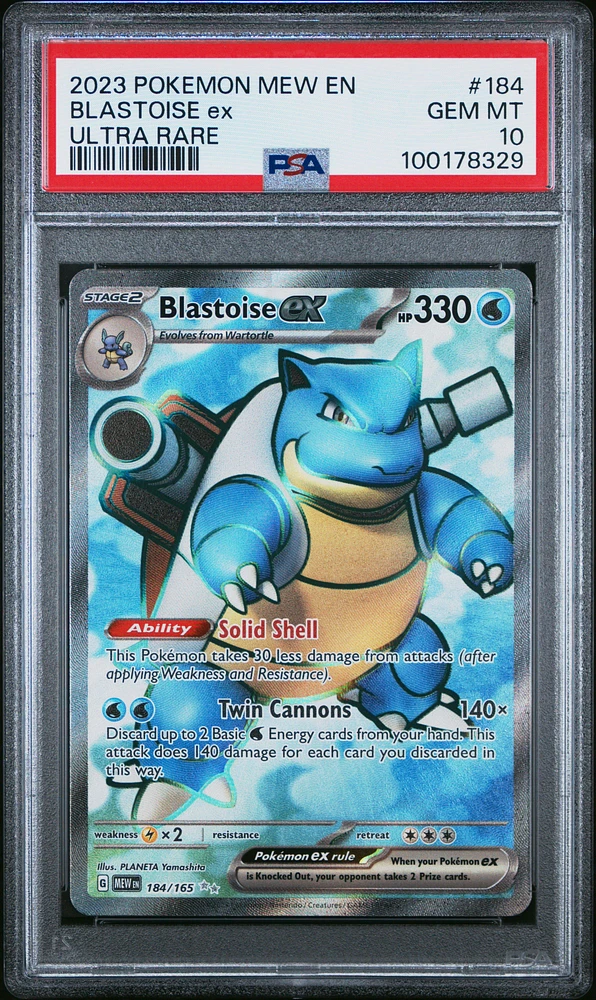 2023 Pokemon Mew En-151 184 Blastoise Ex Ultra Rare PSA
