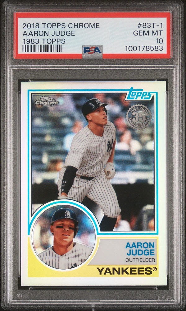 2018 Topps Chrome 1983 Topps 83t-1 Aaron Judge PSA 10