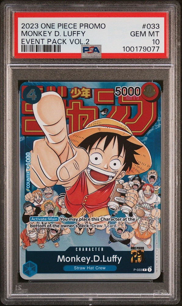 2023 One Piece Promos 033 Monkey D. Luffy Event Pack Vol.2 PSA 10