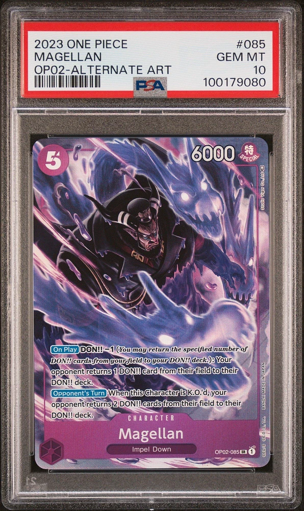2023 One Piece Paramount War Magellan Alternate Art PSA 10