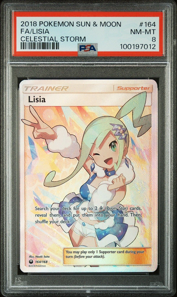 2018 Pokemon Sun & Moon Celestial Storm 164 Full Art/lisia PSA
