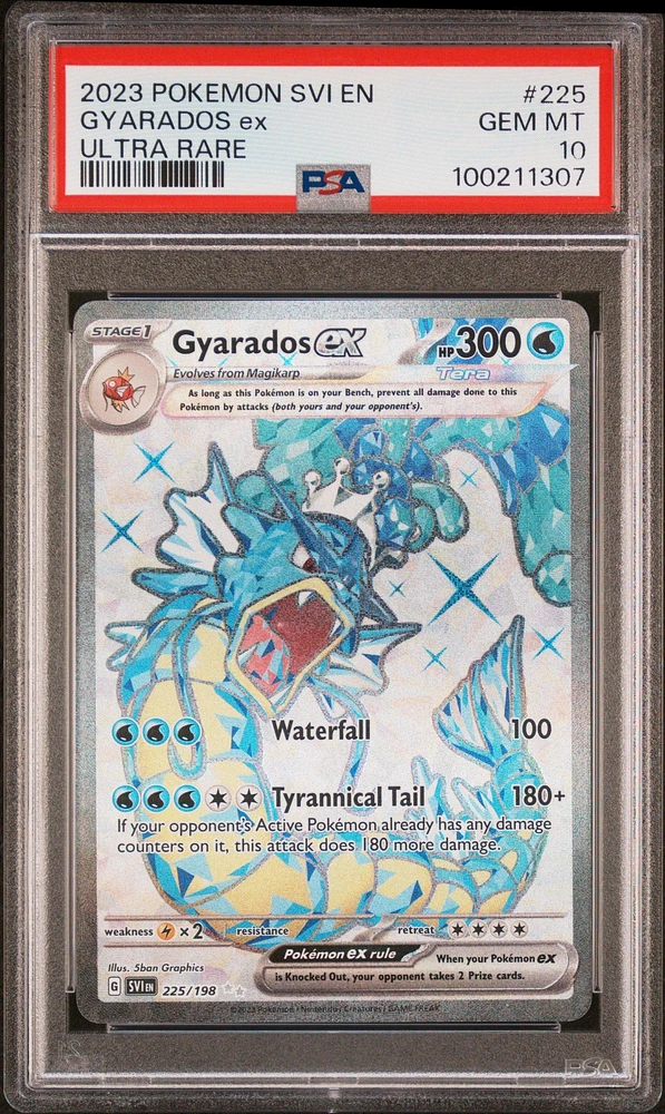 2023 Pokemon Svi En-scarlet & Violet 225 Gyarados Ex Ultra Rare PSA