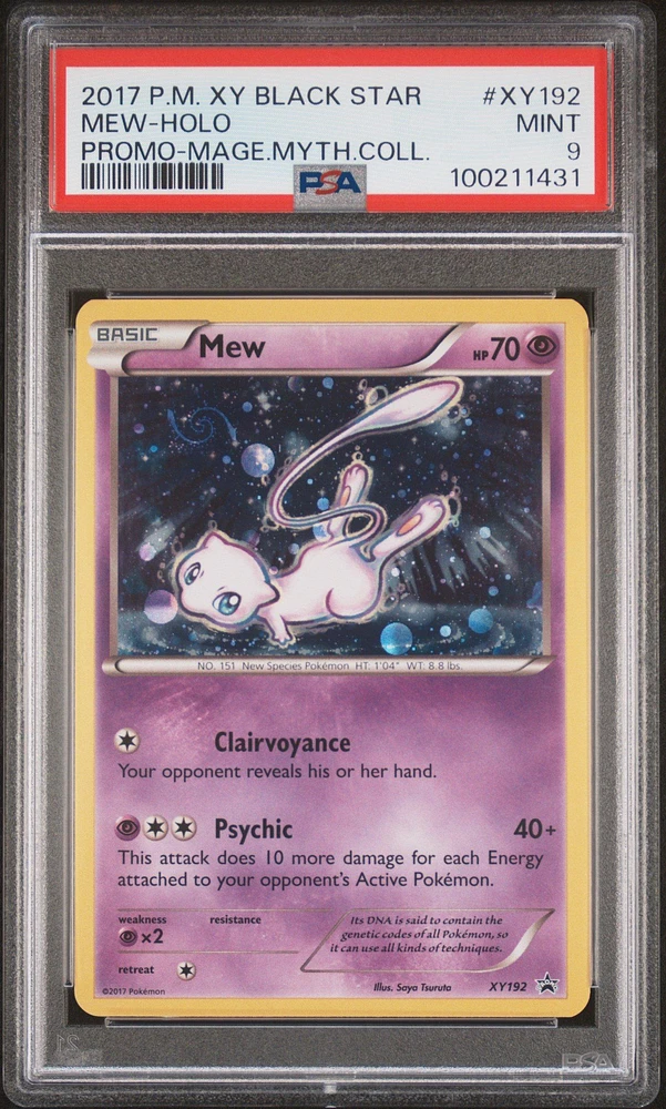 2017 Pokemon Xy Black Star Promo Xy192 Mew-holo Magearna Mythical Collection PSA