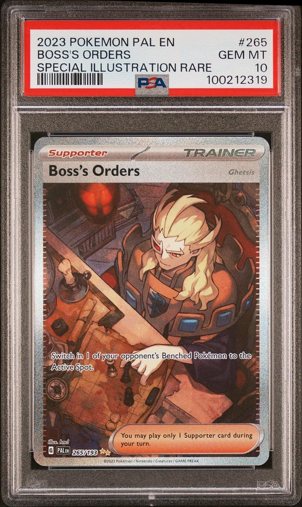 2023 Pokemon Pal En-paldea Evolved 265 Boss's Orders Special Illustration Rare PSA