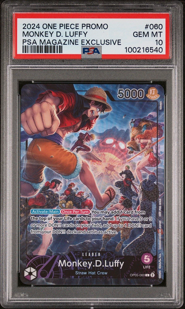 2024 One Piece Promos 060 Monkey D. Luffy Psa Magazine Exclusive PSA