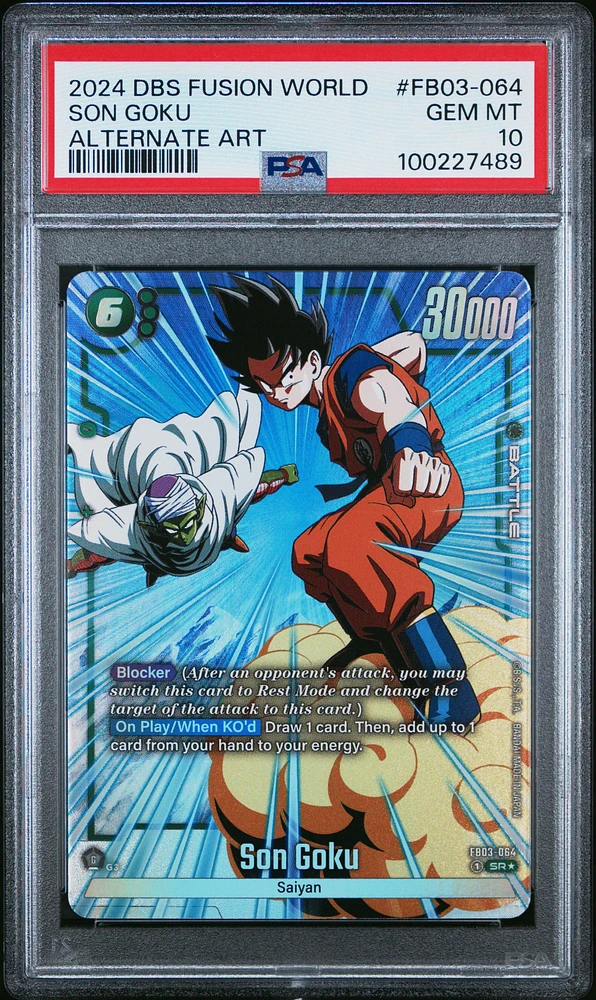 2024 Dragon Ball Super Card Game Fusion World Raging Roar Fb03- Son Goku Alternate Art PSA 10