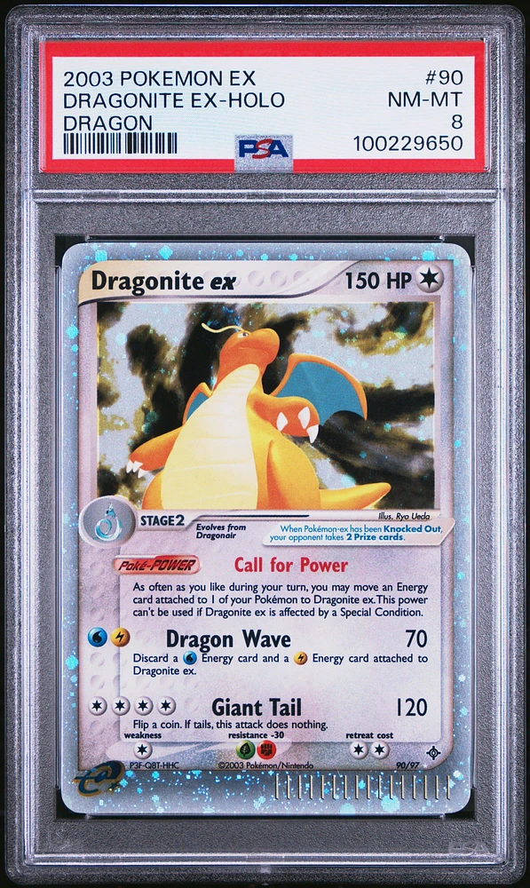2003 Pokemon Ex Dragon 90 Dragonite Ex-holo PSA