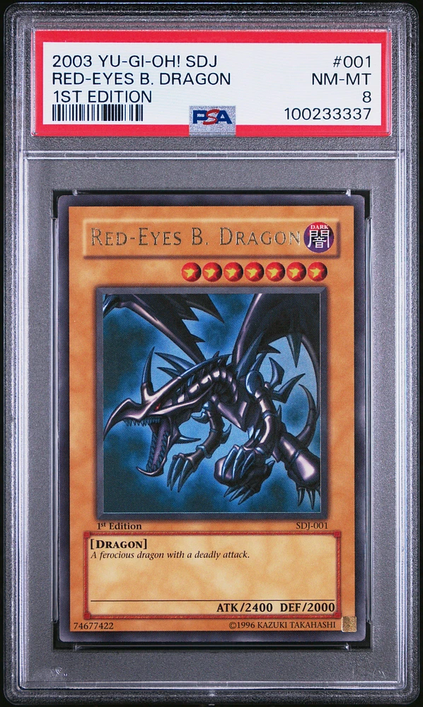 2003 Yu-gi-oh! Starter Deck: Joey 001 Red-eyes B. Dragon 1st Edition PSA