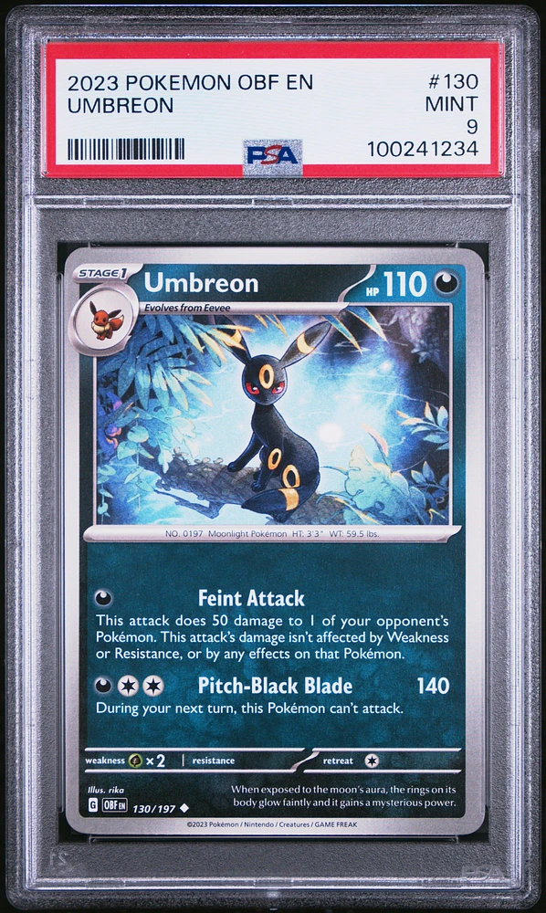 2023 Pokemon Obf En-obsidian Flames 130 Umbreon PSA